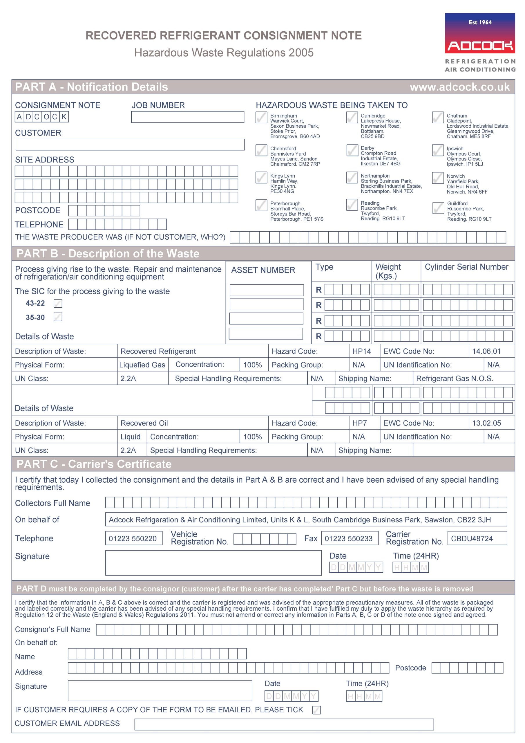 HVAC digital form