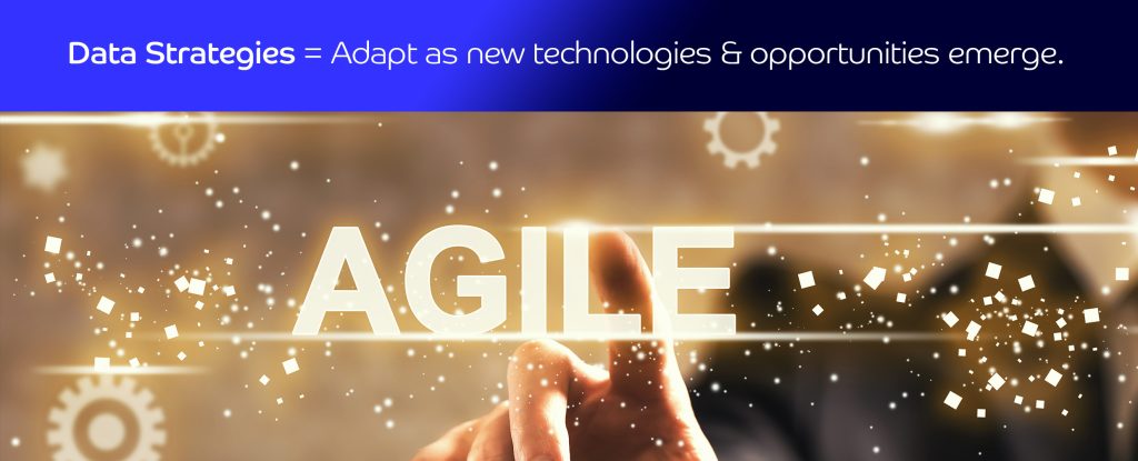 Data Strategies = Adapt as new technologies & opportunities emerge